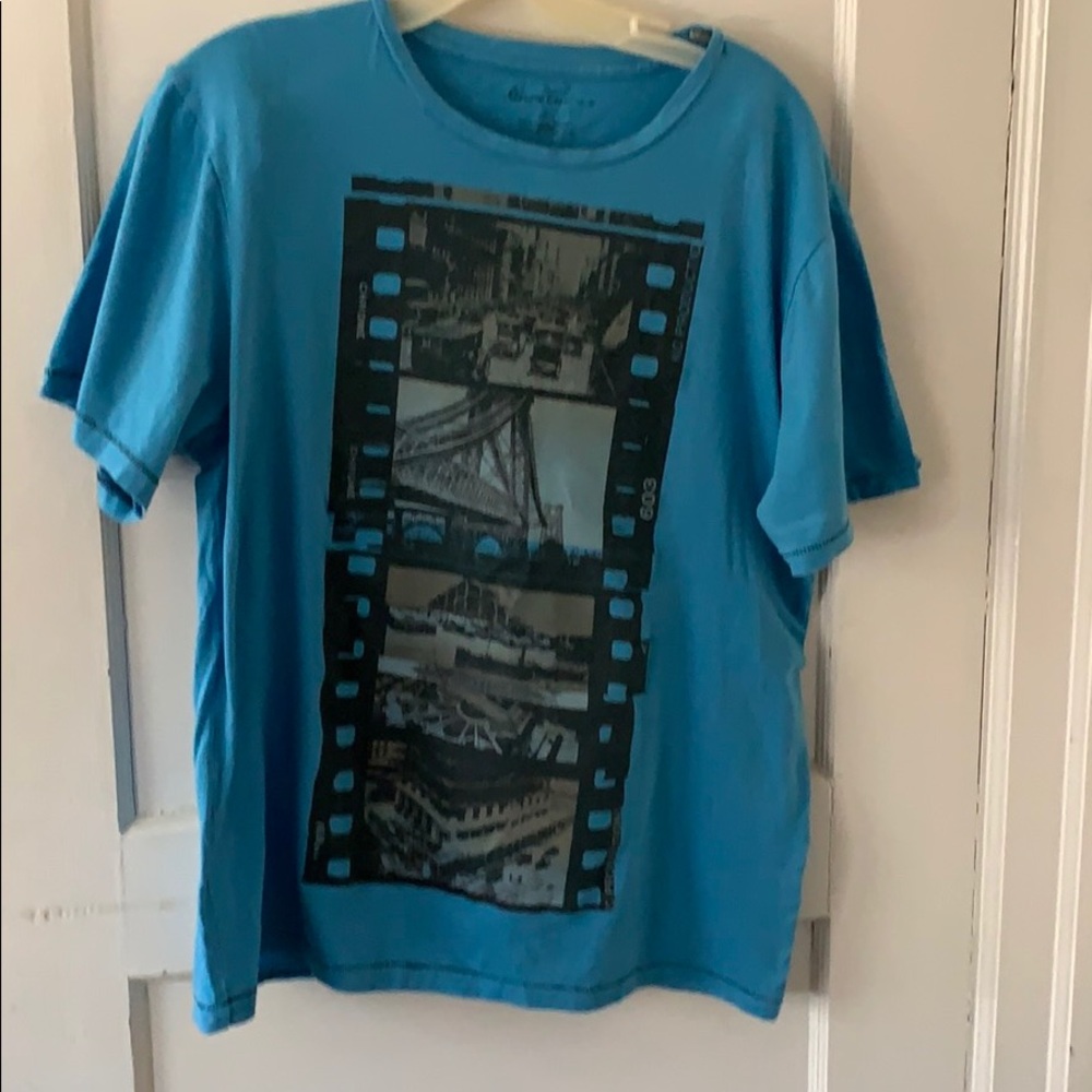 Men’s large blue logo shirt